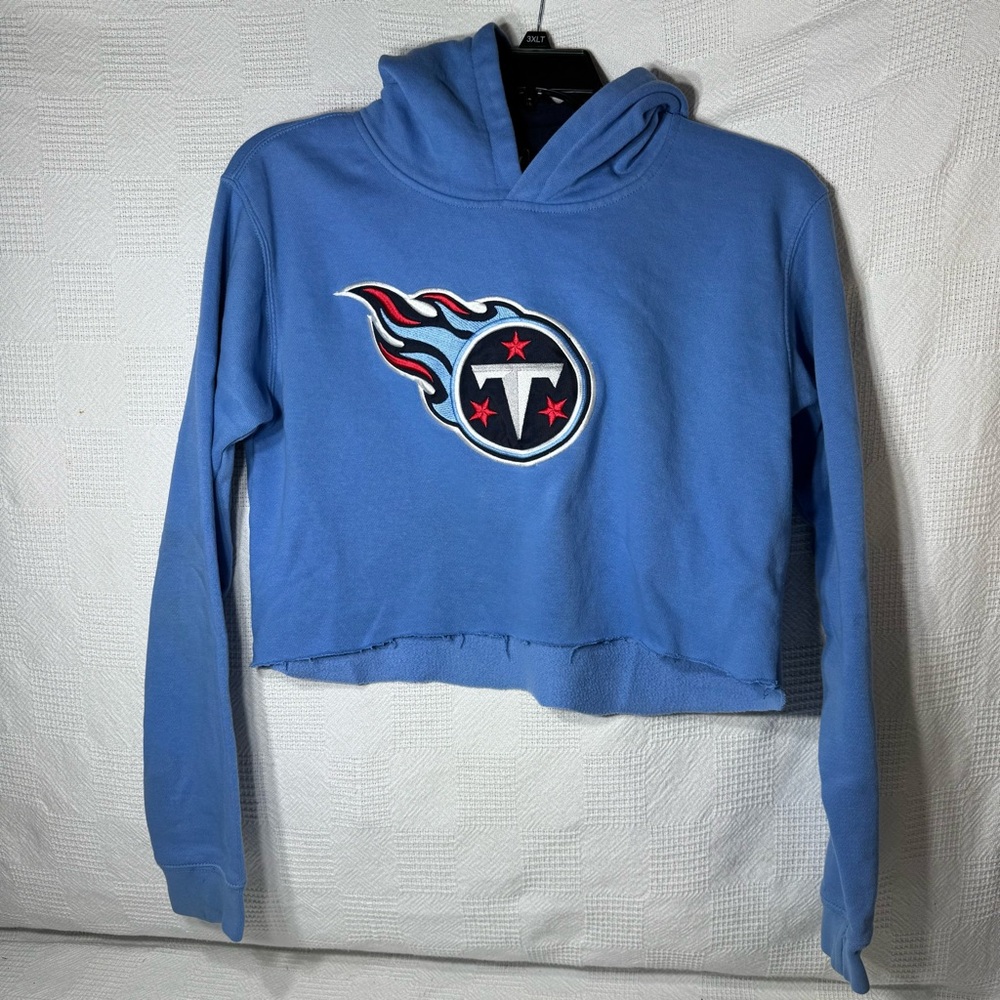 NFL Tennessee Titans Girls Blue Cropped Hoodie‎ Size Youth XL